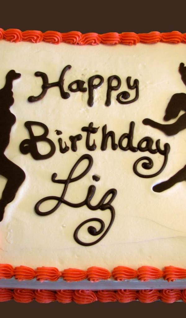  Оранжевый торт на день рождения