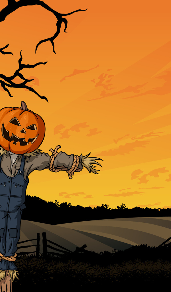 Пугало голова из тыквы