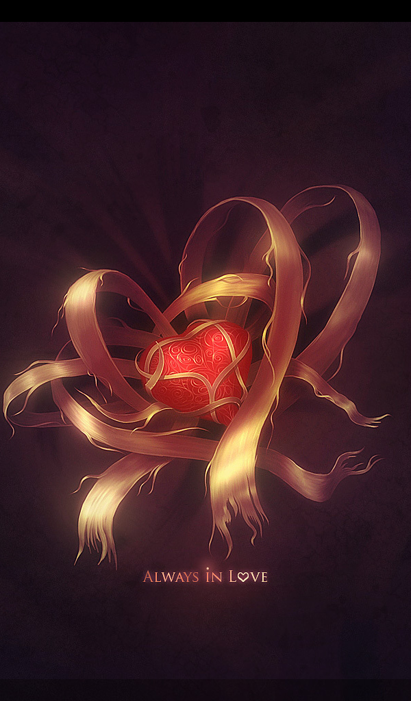 Сердечко в рваных лентах