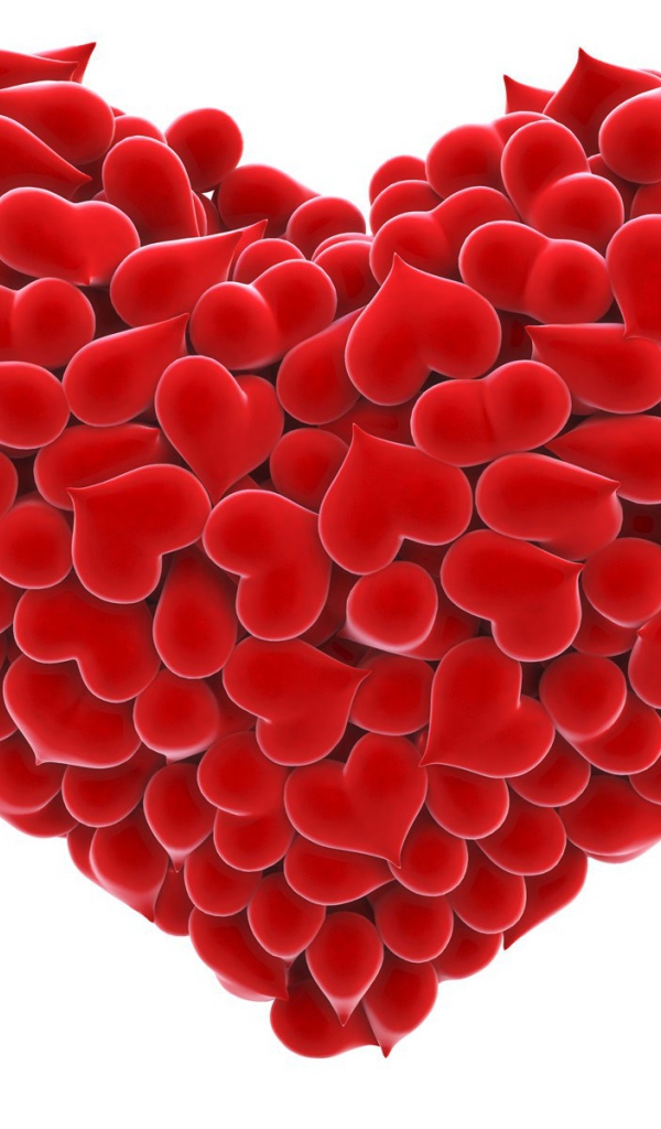 Сердце из сердечек