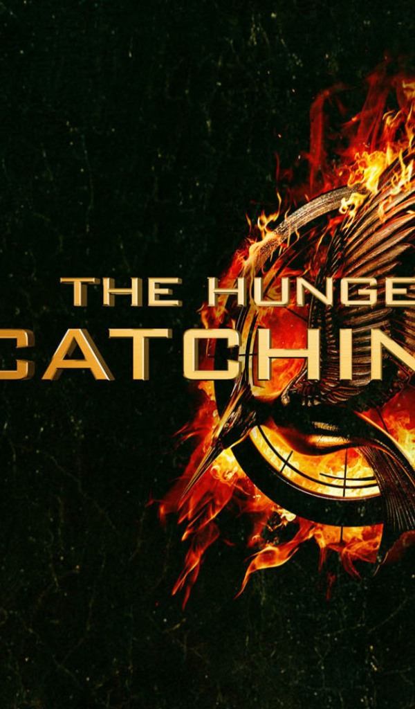 Голодные игры возгорания: логотип в зеленом фоне