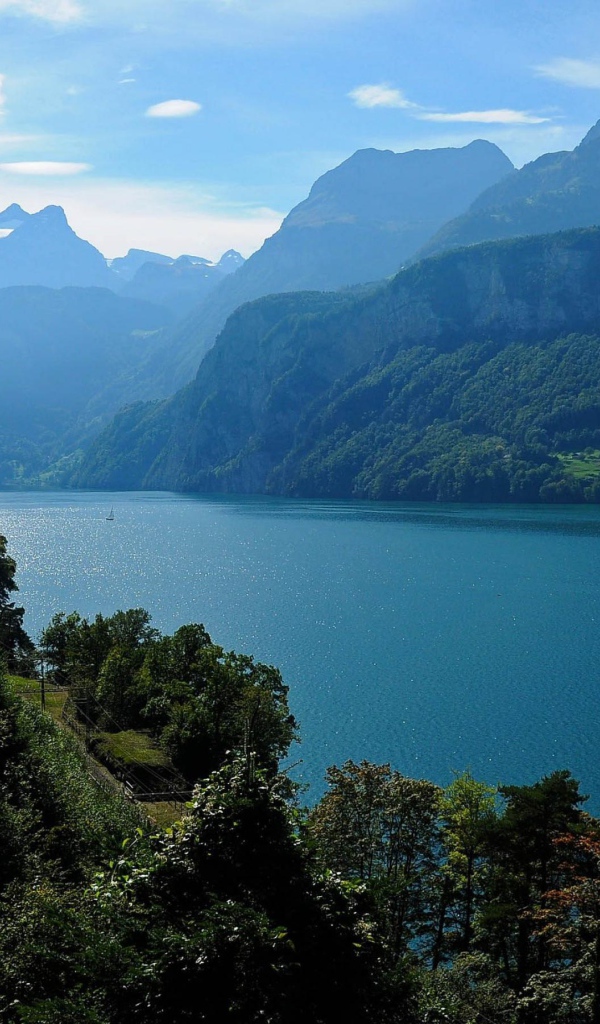 Большая река среди гор