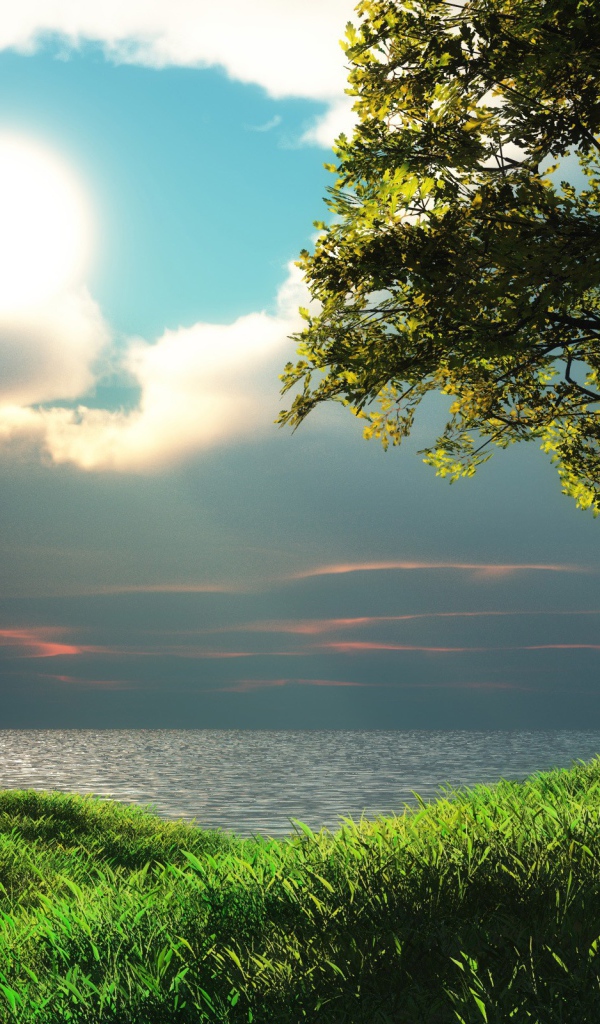 Солнце выглядывает через облака