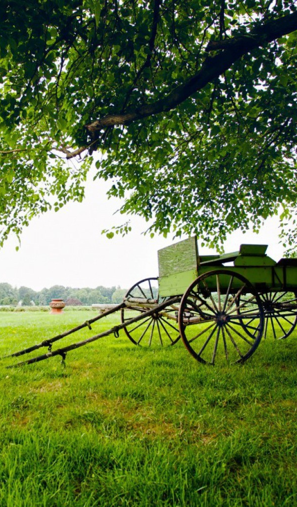 Пейзаж с телегой