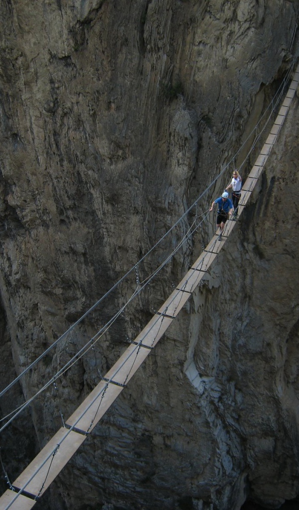Подвесной мост через пропасть