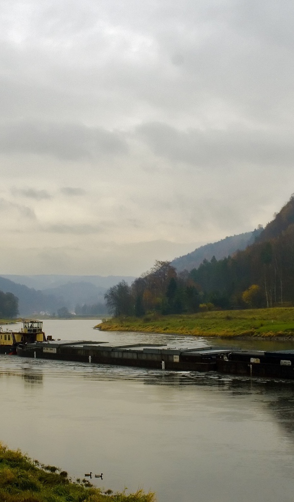 Barge on the river