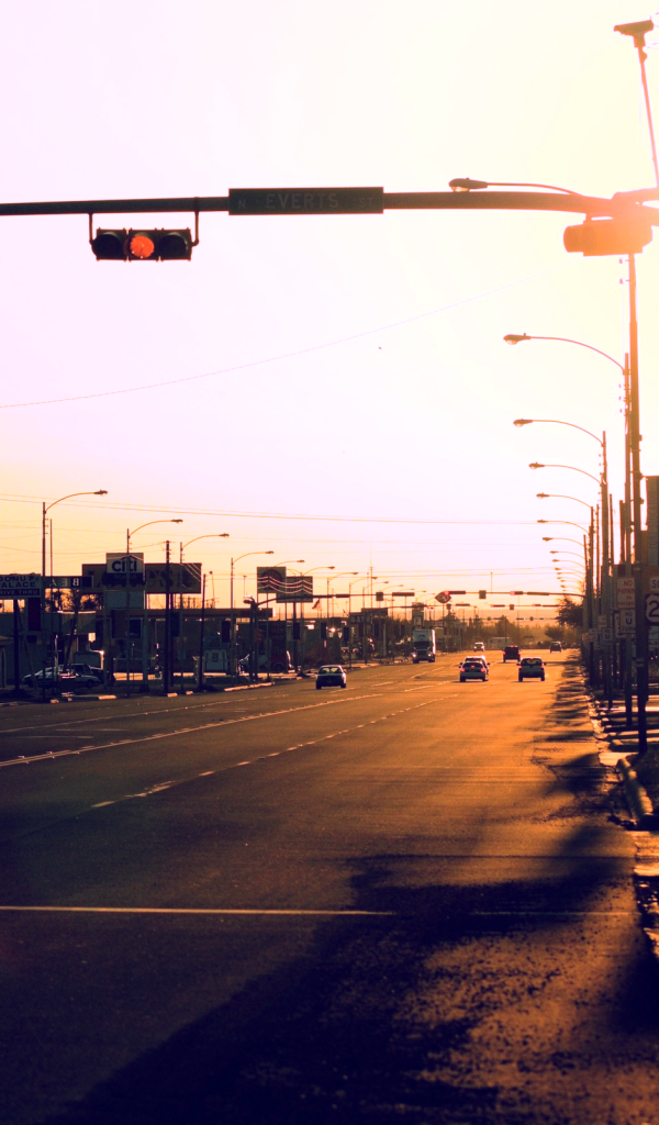 Закат на дороге