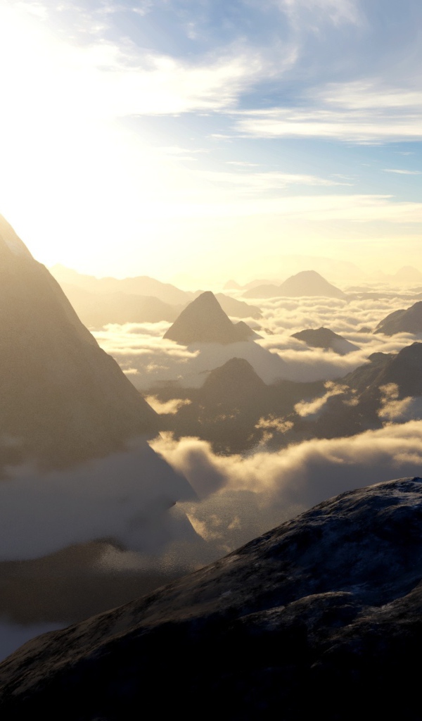 Вулкан в облаках