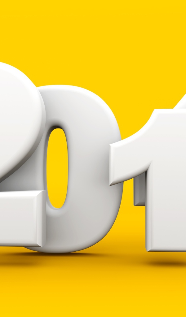 2014 на жёлтом фоне