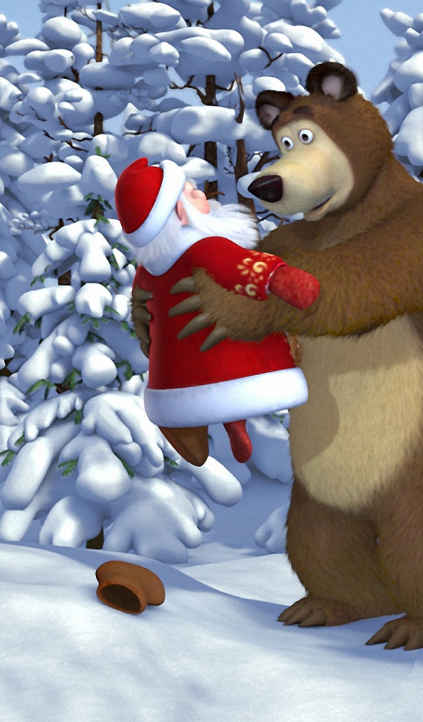 Mедведь дед мороз