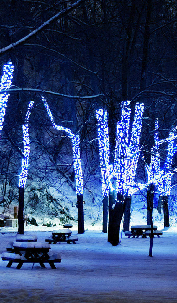 Синяя гирлянда