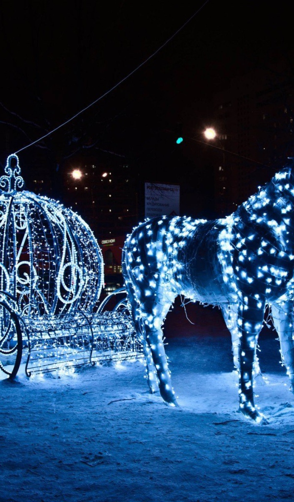 Карета с лошадьми