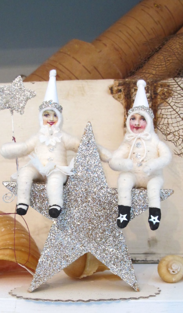 Елочные игрушки из ваты