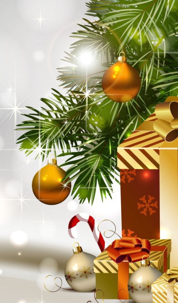 Подарки под новогодней елкe