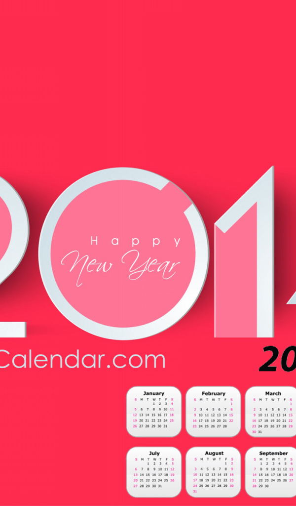 Счастливого Нового Года 2014, календарь