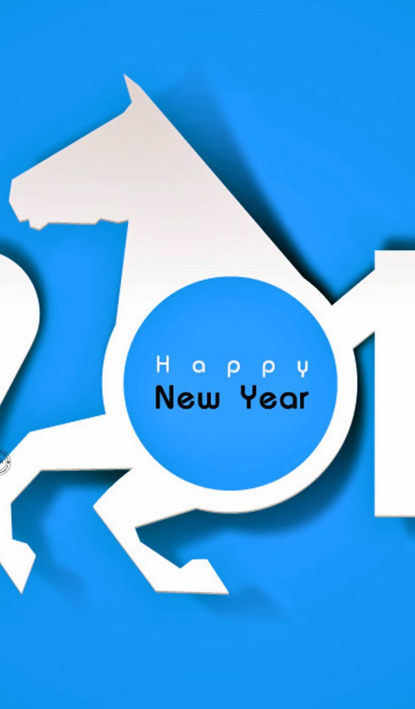 Счастливого Нового Года 2014, креативный рисунок