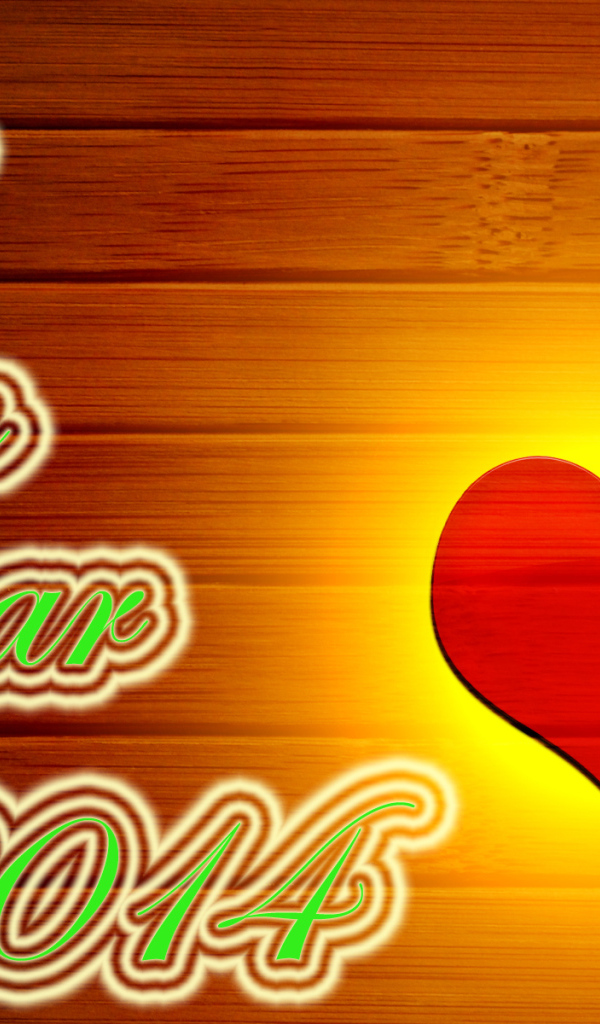 Счастливого Нового Года 2014 и сердце