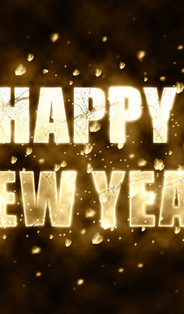 С новым годом, чёрный фон