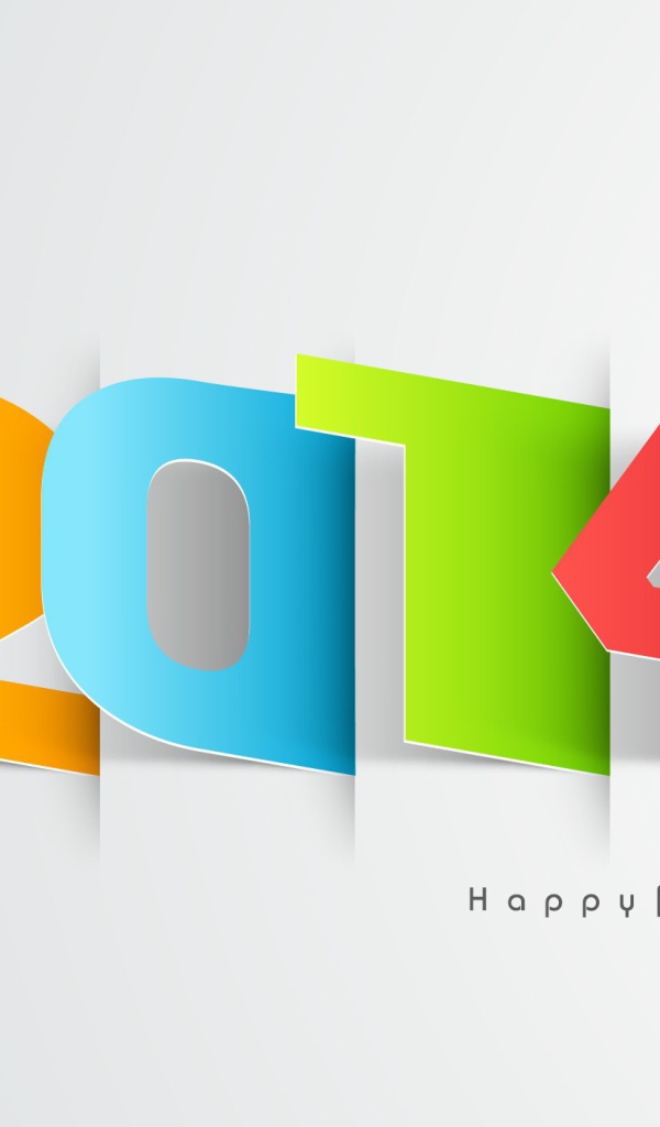 Новый год 2014 на белом фоне