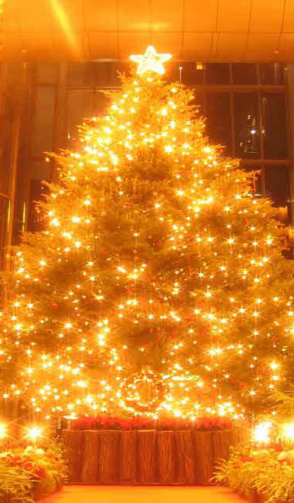 Новогодняя елка в поразительной картине