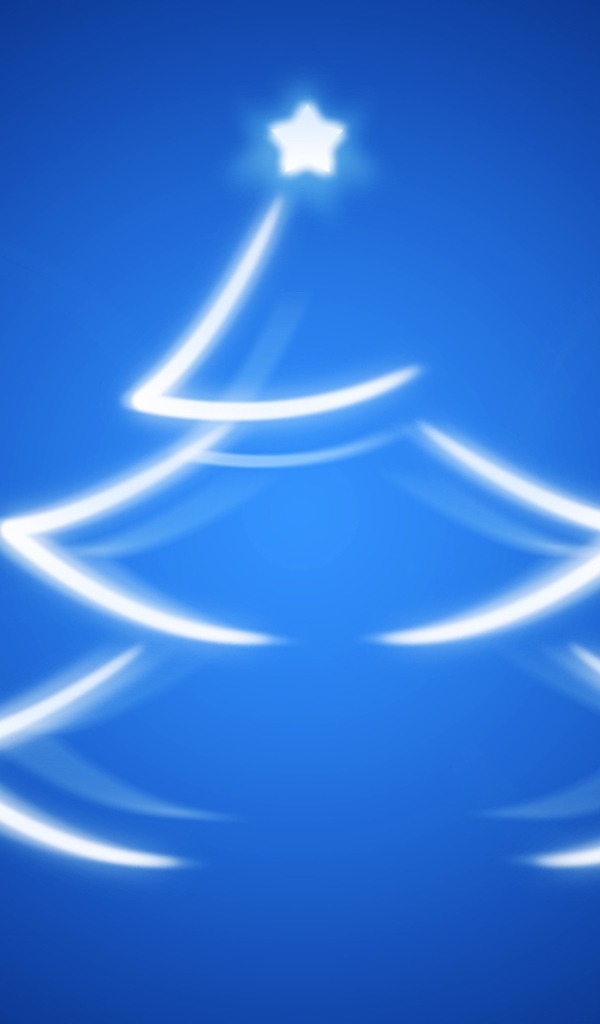 Новогодняя елка на синем фоне