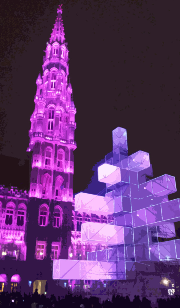 Новогодняя елка из кубиков