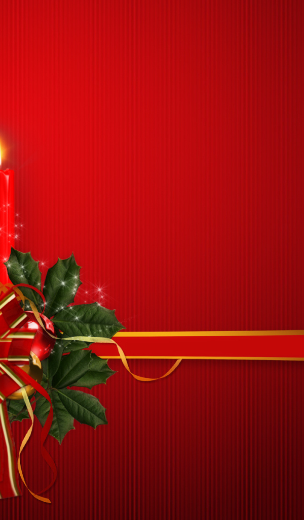 Красный бант и свечи