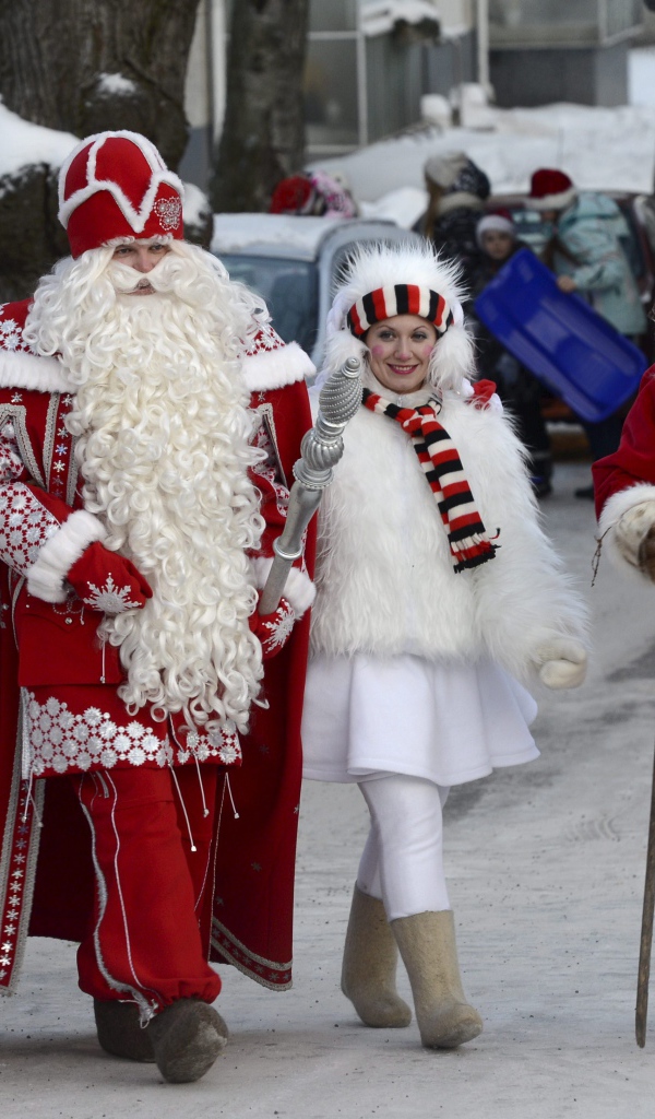Дед мороз снегурочка и дети