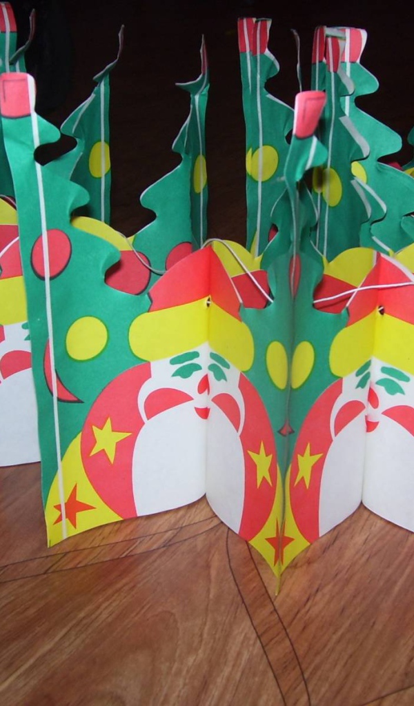 Дед мороз гирлянда