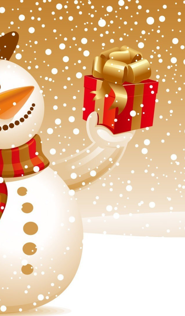 Снеговик с подарком