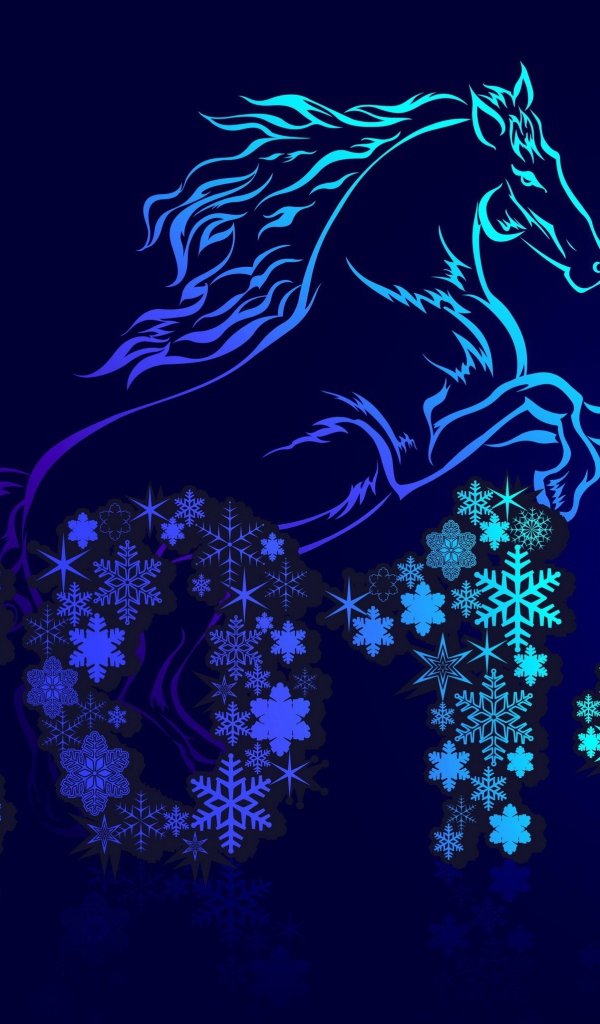 Новый год лошади