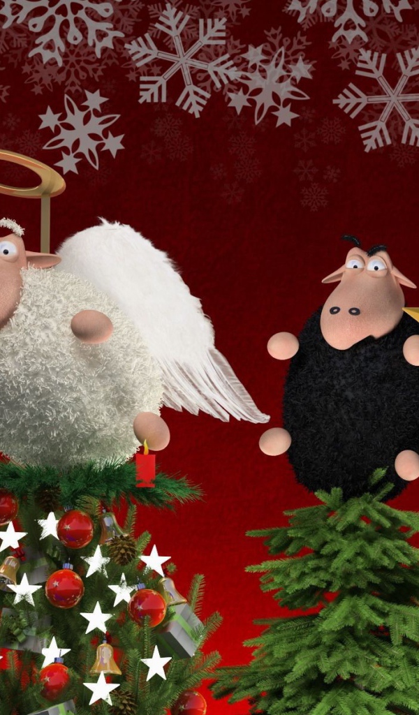 Две овечки на Рождестве