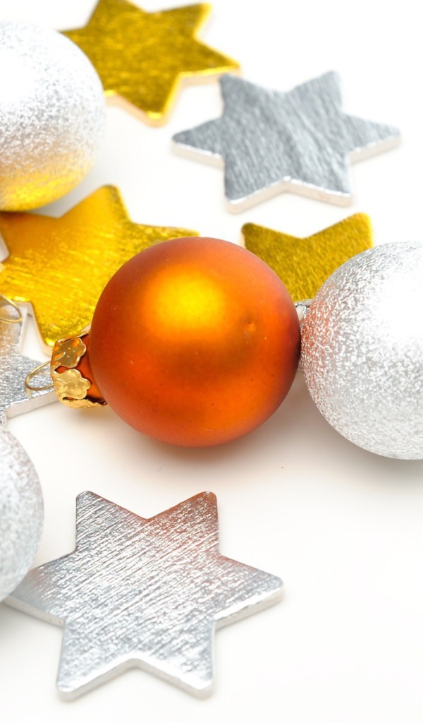 Желтые и белые шары и звездочки