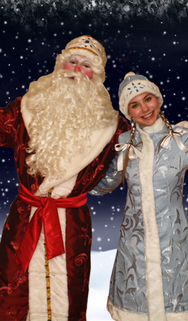 Hовогодние дед мороз и снегурочка
