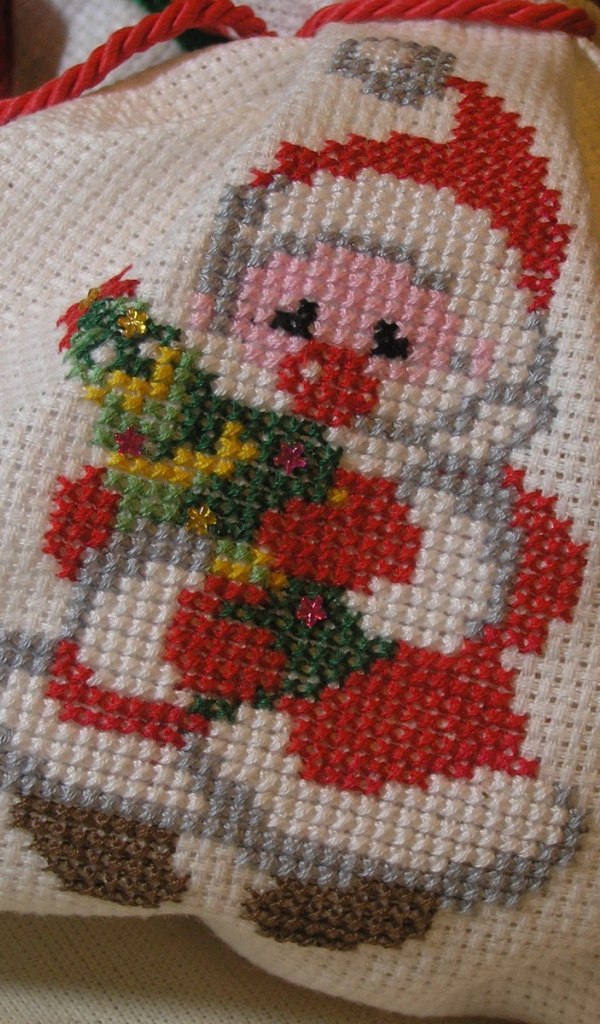 Bышивка дед мороз