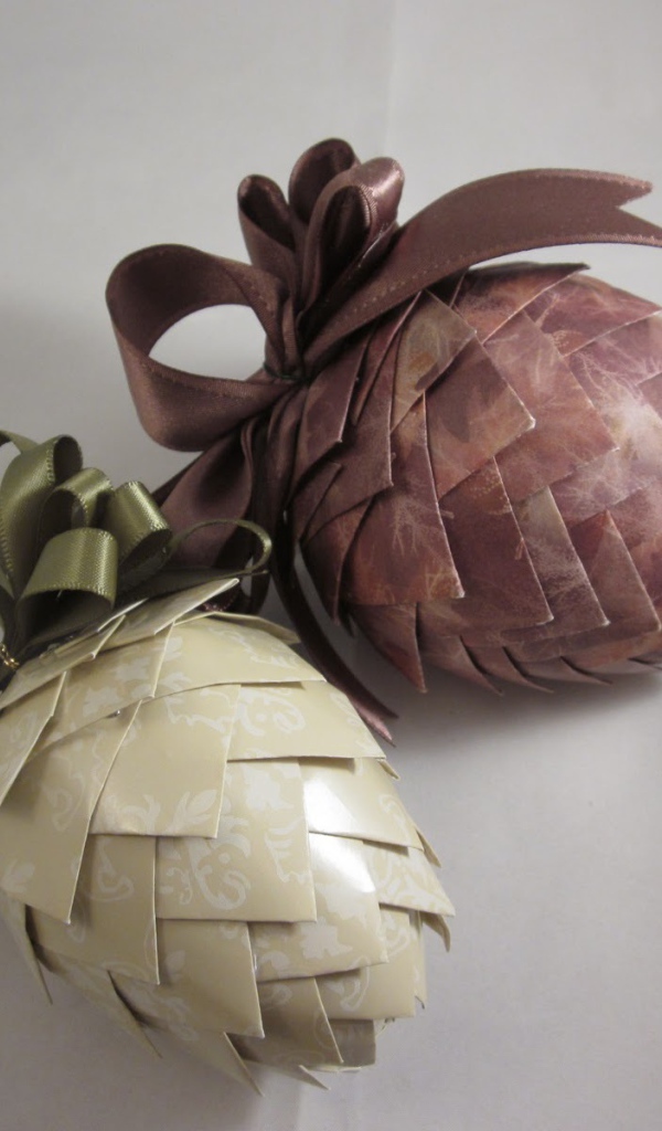 Бумажные елочные игрушки