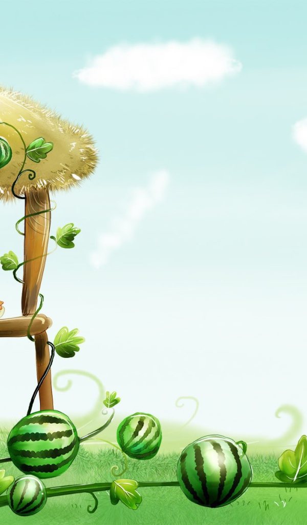 Ребенок ест арбуз