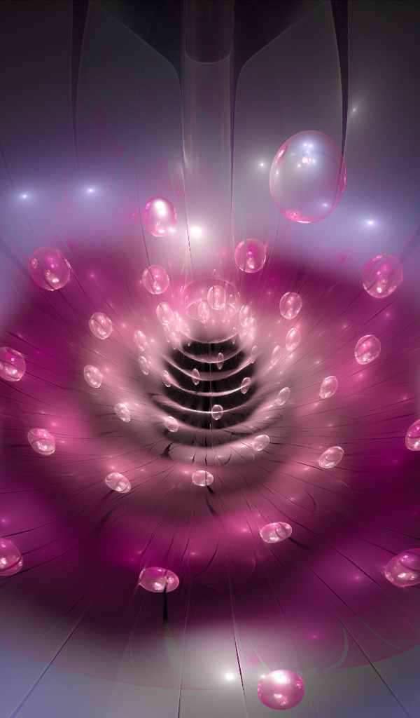 Абстрактный цветок с каплями