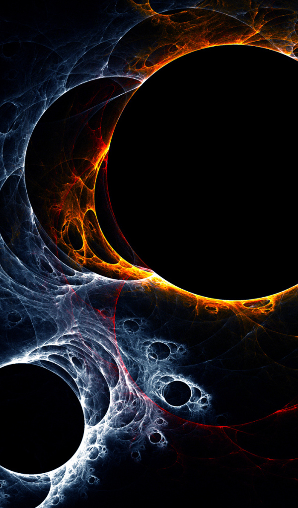 Черные круги с огнем