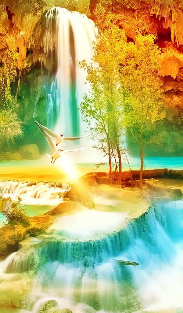 Экспозиция с водопадом