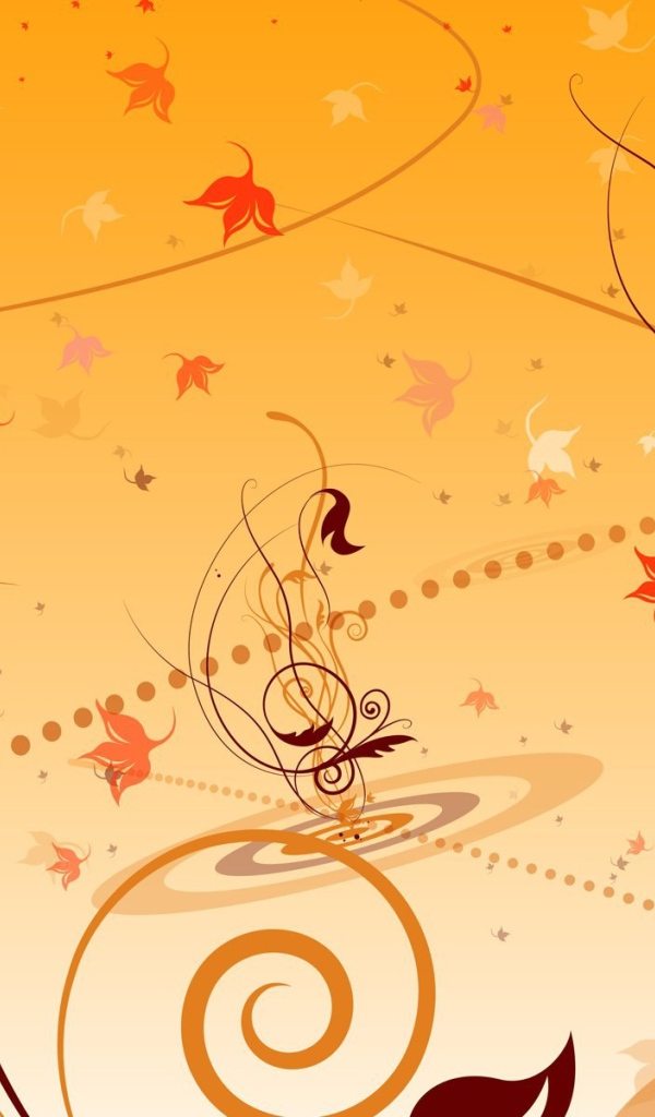 Рисунок в оранжевых тонах