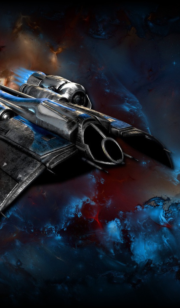 Футуристический рисунок космического корабля