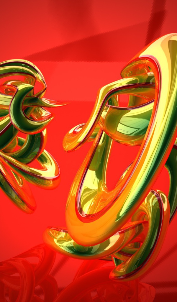 Блеск золота на красном фоне