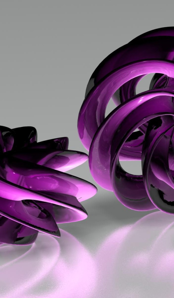 Объемные фиолетовые формы