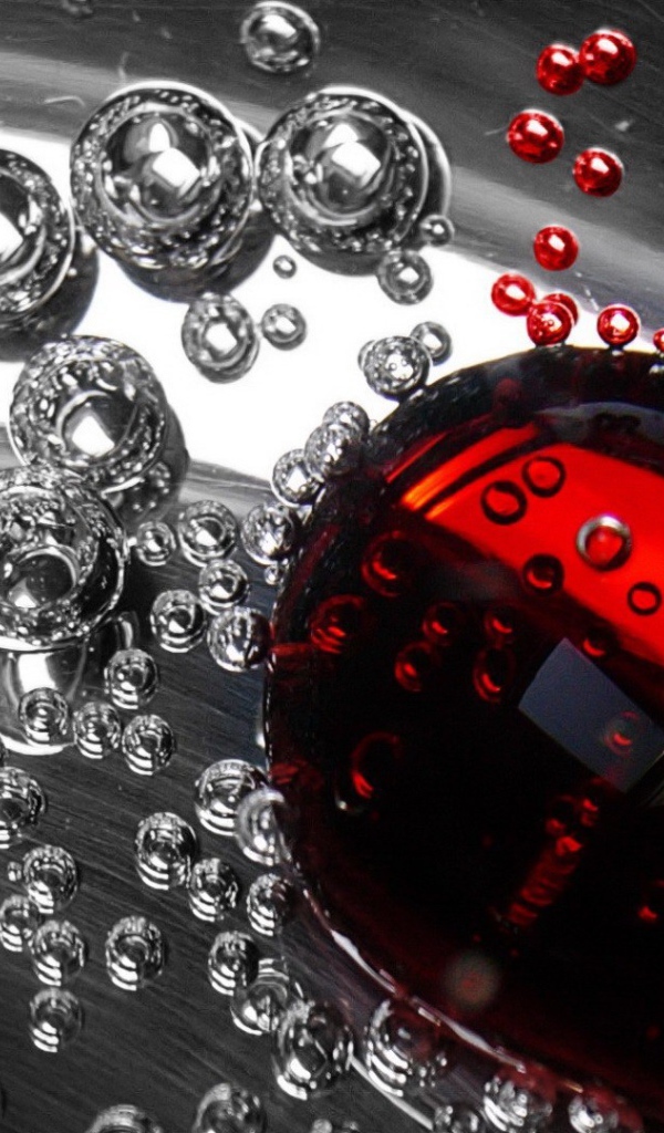 Абстракция с пузырьками воды