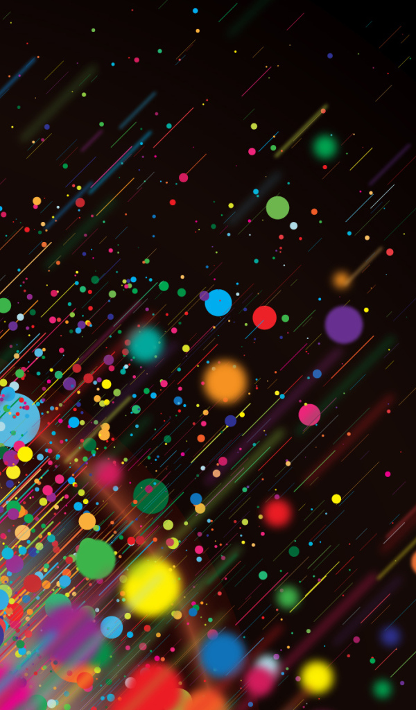 Летящие разноцветные шары