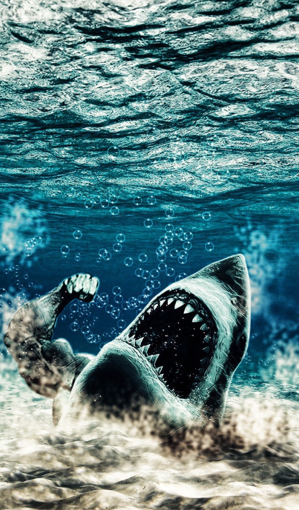 Акула с рукой человека