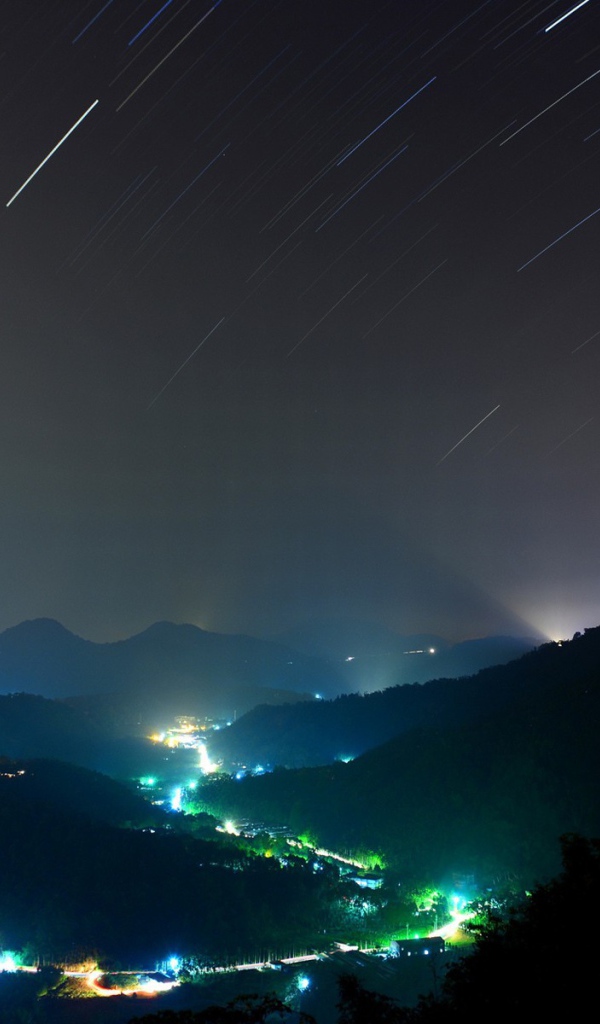 Ночь звезд снято с  длительной экспозицей