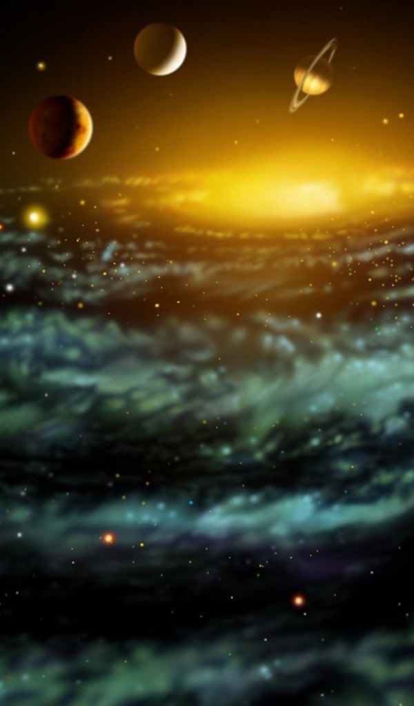 Планеты и звездная спираль