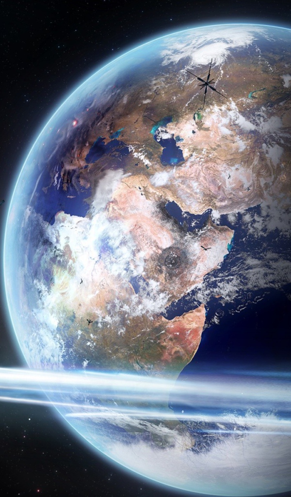 Вид на землю из космоса